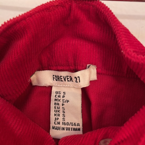 Red corduroy mini skirt - Picture 4 of 4